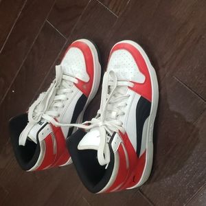 Puma Men's Basketball Sneakers Red White US 8